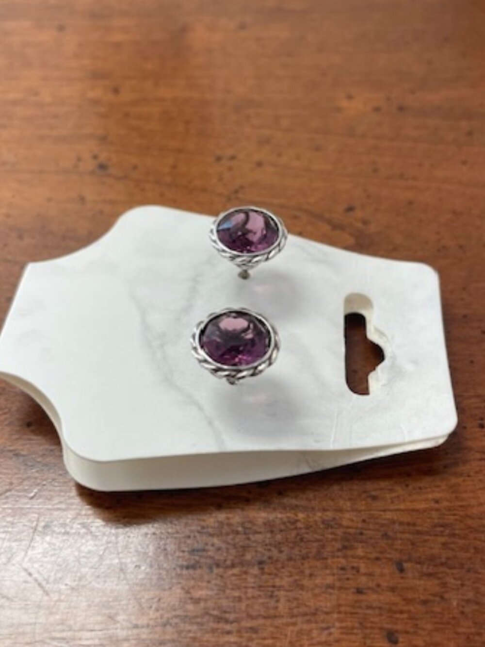 Brighton Iris Post Earrings in Amethyst